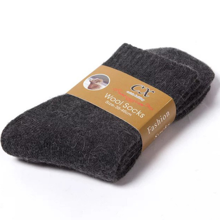 Winter Socks Thick Terry Warm Wool Solid Color Men Casual Cotton Socks Ankle Socks Male Nap